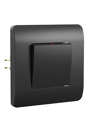 CHINT 431476, (NEW3-E) Выключатель 1-клавишный без фиксации, 10А, черный выключатели