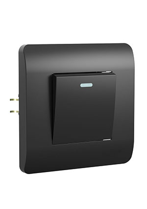 CHINT 431470, (NEW3-E) Переключатель 1-клавишный с подсветкой, 10А, черный выключатели