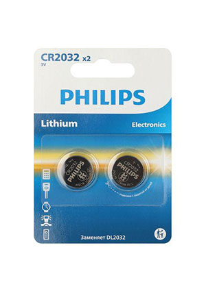 �0062716, ������� ������� �������� CR2032 (�����. 2��) Philips �0062716