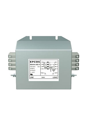 TDK EPCOS B84144A16R, сетевой фильтр B84144A0016R000 4x16A 440/250В сетевые фильтры подавления ЭМП