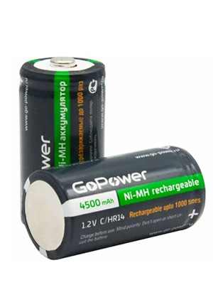 GoPower Аккумулятор бытовой HR14 C BL2 NI-MH 4500мАч аккумуляторы