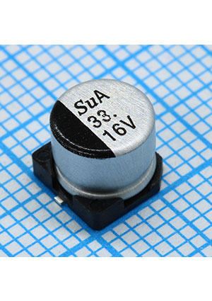 TS13CA1C330MFT000R, SMD ����������� ����������� ����������������� 16�, 33��� +20%, ������ 6.3 X 5.8�