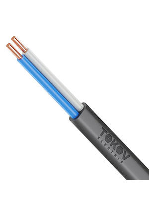 TOKOV ELECTRIC КПП УТ000028381, Кабель TOKOV ELECTRIC ВВГ-Пнг(А)-LS 2х1.5 ОК (N) 0.66кВ (уп.100м) УТ000028381 кабель силовой