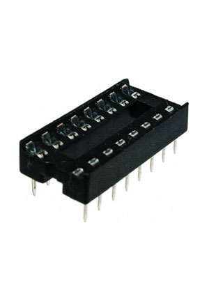 KLS SCS-16, KLS1-216-16-D=7.62 DIP панель узкая шаг 2.54мм панельки для компонентов