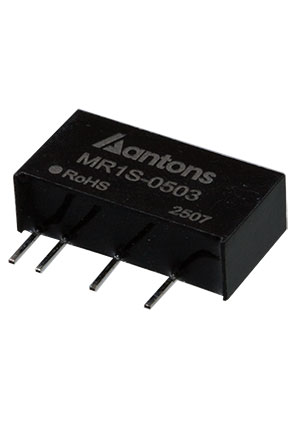 MR1S-0505, = IB0505LS-1WR3 DC-DC-преобразователь, регулир, 1Вт, 1.5кВ, вход 5В, выход 5В, -40...+85C