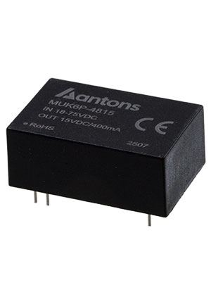 MUK6P-2405, =URF2405P-6WR3; DC-DC-���������������, �������, 6��, 3��, ���� 24�, 4:1 (9-36�), ����� 5