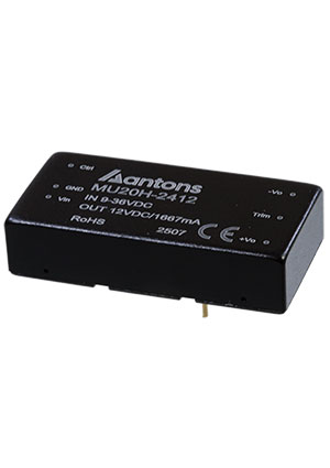 MU20H-2405, DC/DC Regulated URB2405LD-20WR3 = URB2405LD-20WR3