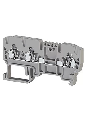 Klemsan 0.0.0.3.26100, Клеммник пружинный 4-х выводной, 2,5 мм.кв., (бежевый); YBK 2,5C клеммы наборные на DIN-рейку