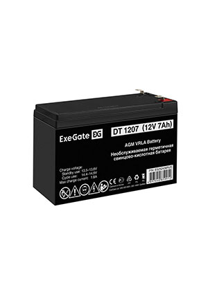 ExeGate DT 1207, Аккумулятор свинцовый 12В-7Ач 151х65х102, клеммы F1 аккумуляторы свинцовые