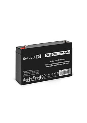 ExeGate DTM 607, Аккумулятор свинцовый 6B-7Ач 151x34x100, клеммы F1 аккумуляторы свинцовые
