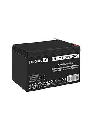 ExeGate DT 1212, Аккумулятор свинцовый 12В-12Ач 151х98х101, клеммы F2 аккумуляторы свинцовые