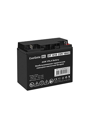 ExeGate DT 1218, Аккумулятор свинцовый 12В-18Ач 181х76х168, клеммы F3 (болт М5 с гайкой) аккумуляторы свинцовые