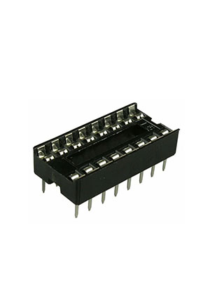 CONNFLY DS1009-14, SCS-14 DIP панель узкая шаг 2.54мм 14 контактов панельки для компонентов