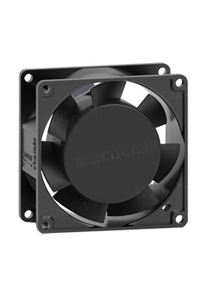 ACDCFAN GN80B2, Вентилятор 220В 80x80x38, подшипник качения, 2500 об/мин. 0.1А, 28CFM, 32дБ, 2 провода, алюм AC вентиляторы