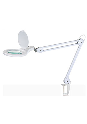 Bourya 8066LED-A 5D, Лампа-Лупа, линза 127мм (цвет белый, увеличение 225%, светодиоды 56 SMD LED, крепление монтажные лупы