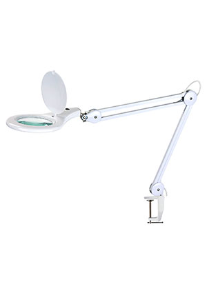 Bourya 8066D2LED-A 5D, Лампа-Лупа с линзой 127мм ( цвет белый, увеличение 225%, 56 SMD LED светодиоды, бестеневые лупы