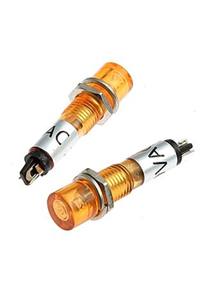 RUICHI N-283-Y 220V, Лампочка неоновая в корпусе RUICHI N-283-Y, 250 В, жёлтая лампы неоновые