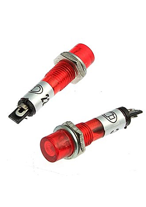 RUICHI N-283-R 220V, Лампочка неоновая в корпусе RUICHI N-283-R, 250 В, красная лампы неоновые