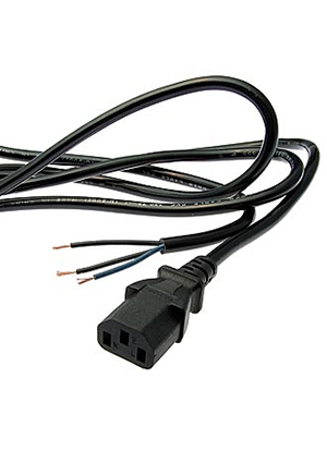 RUICHI SCZ female 1.8м. 3х0.75, Шнур сетевой с вилкой IEC C13 неоконцованный RUICHI SCZ, 1.8 м, 3х0.75 мм2 кабель сетевой