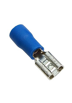 RUICHI FDD2-187 blue, Клемма ножевая изолированная F-типа (гнездо) RUICHI FDD 2-187 мм, синяя клеммы ножевые быстрого соединения