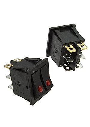 RUICHI KCD3-2201-C B/6P on-off, Клавишный переключатель RUICHI KCD3-2201-C B/6P, ON-OFF переключатели клавишные