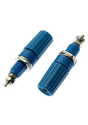 RUICHI Z019 4mm Binding Post BLUE, Клемма приборная RUICHI Z019 4 мм, синий, на панель под пайку аксессуары для корпусов