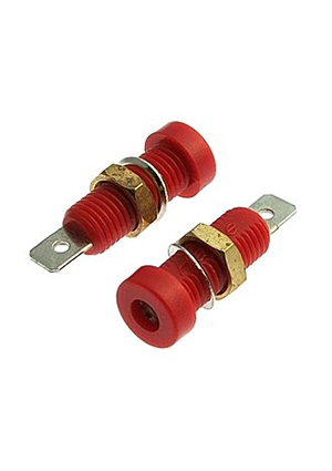 RUICHI Z032 4mm Socket RED, Клемма приборная RUICHI Z032 4 мм, разъём красный, Ф4 мм аксессуары для корпусов