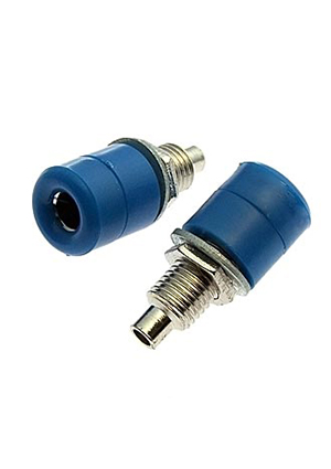 RUICHI Z031 4mm Socket BLUE, Клемма приборная RUICHI Z031 4 мм, разъём синий, Ф4 мм аксессуары для корпусов