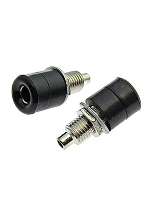 RUICHI Z031 4mm Socket BLACK, Клемма приборная RUICHI Z031 4 мм, разъём чёрный, Ф4 мм аксессуары для корпусов