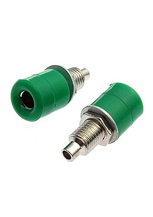 RUICHI Z031 4mm Socket GREEN, Клемма приборная RUICHI Z031 4 мм, разъём зелёный, Ф4 мм Ф4 мм аксессуары для корпусов