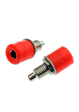 RUICHI Z031 4mm Socket RED, Клемма приборная RUICHI Z031 4 мм, разъём красный, Ф4 мм аксессуары для корпусов