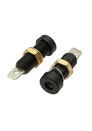 RUICHI Z032 4mm Socket BLACK, Клемма приборная RUICHI Z032 4 мм, разъём чёрный, Ф4 мм аксессуары для корпусов
