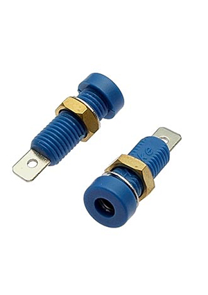 RUICHI Z032 4mm Socket BLUE, Клемма приборная RUICHI Z032 4 мм, разъём синий, Ф4 мм аксессуары для корпусов