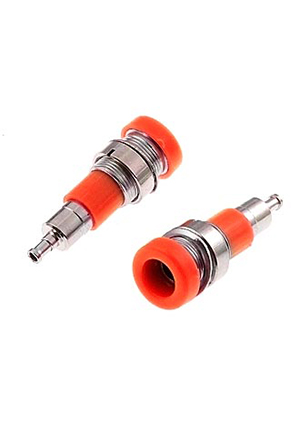RUICHI Z010 4mm panel jack RED, Гнездо RUICHI Z010 4 мм panel jack красный, на панель под пайку аксессуары для корпусов