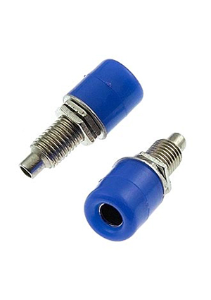 RUICHI Z011 4mm panel jack BLUE, Гнездо RUICHI Z011 4 мм panel jack синий, на панель под пайку аксессуары для корпусов