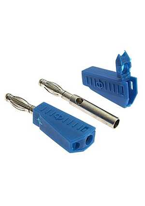 RUICHI Z040 4mm Stackable Plug BLUE, Штекер RUICHI Z040 4 мм составной штекер, синий, под пайку клеммы ножевые быстрого соединения