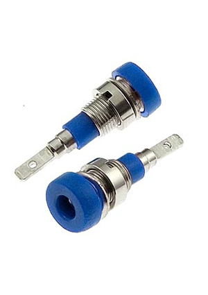 RUICHI Z007 2mm panel jack BLUE, Гнездо RUICHI Z007 2 мм panel jack синий, на панель под пайку аксессуары для корпусов