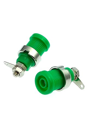 RUICHI Z016 4mm panel jack GREEN, Гнездо RUICHI Z016 4 мм panel jack зелёный, на панель под пайку аксессуары для корпусов