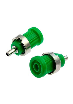 RUICHI Z014 4mm panel jack GREEN, Гнездо RUICHI Z014 4 мм panel jack зелёный, на панель под пайку аксессуары для корпусов