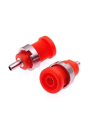 RUICHI Z014 4mm panel jack RED, Гнездо RUICHI Z014 4 мм panel jack красный, на панель под пайку аксессуары для корпусов