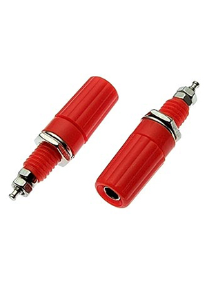 RUICHI Z019 4mm Binding Post RED, Клемма приборная RUICHI Z019 4 мм, красный, на панель под пайку аксессуары для корпусов