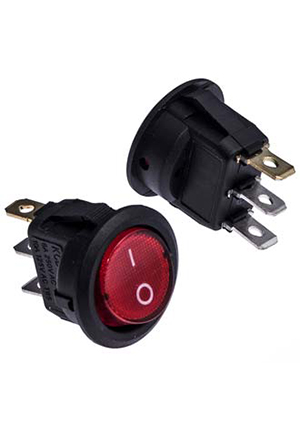 RUICHI KCD1-101N-8-C3-R/3P on-off, Клавишный переключатель RUICHI KCD1-101N-8-C3-R/3P, ON-OFF переключатели клавишные