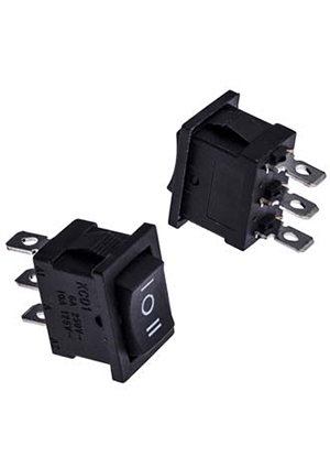 RUICHI KCD1-103-C6-B/3P on-off-on, Клавишный переключатель RUICHI KCD1-103-C6-B/3P, ON-OFF-ON переключатели клавишные