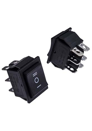 RUICHI KCD4-203-C6-B/6P on-off-on, Клавишный переключатель RUICHI KCD4-203-C6-B/6P, ON-OFF-ON переключатели клавишные