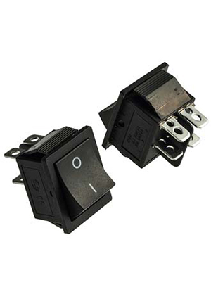 RUICHI KCD4-201-C3-B/4P on-off, Клавишный переключатель RUICHI KCD4-201-C3-B/4P, ON-OFF переключатели клавишные