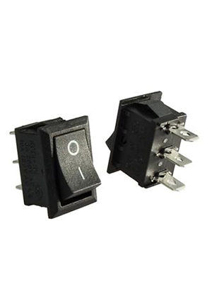 RUICHI KCD1-102-C3-B/3P on-on, Клавишный переключатель RUICHI KCD1-102-C3-B/3P, ON-ON переключатели клавишные