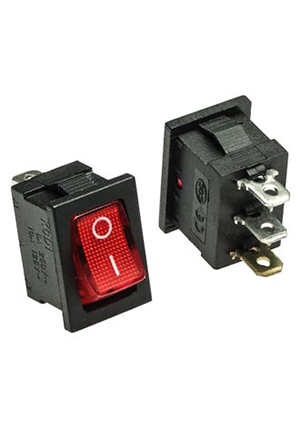 RUICHI KCD1-101N-C3 R/3P on-off, Клавишный переключатель RUICHI KCD1-101N-C3 R/3P, ON-OFF переключатели клавишные