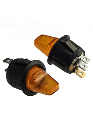 RUICHI KCD1-101N-5H-Y/3P on-off, Клавишный переключатель RUICHI KCD1-101N-5H-Y/3P, ON-OFF переключатели клавишные