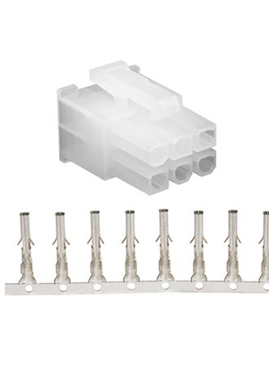RUICHI MF-2x3F+Terminal, Разъём питания низковольтный RUICHI MF-2x3F+клеммный, 6 контактов штырьковые разъемы питания