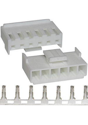 RUICHI PHU2-06 pitch 3.96 mm+terminal, Разъём питания низковольтный RUICHI PHU2-06 шаг 3.96 мм+клеммный, 6 штырьковые разъемы питания